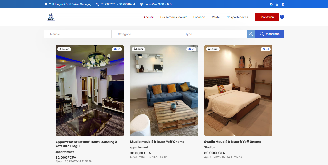 Capture d'écran ESFII : Portail Immobilier & Promotion Immobilière - M-TECH