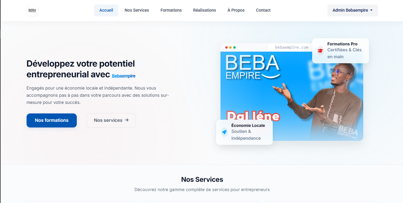 Capture d'écran Beba Empire : Développement Entrepreneurial & Formation - M-TECH